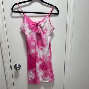 Pink and White Tie-Dye Dress